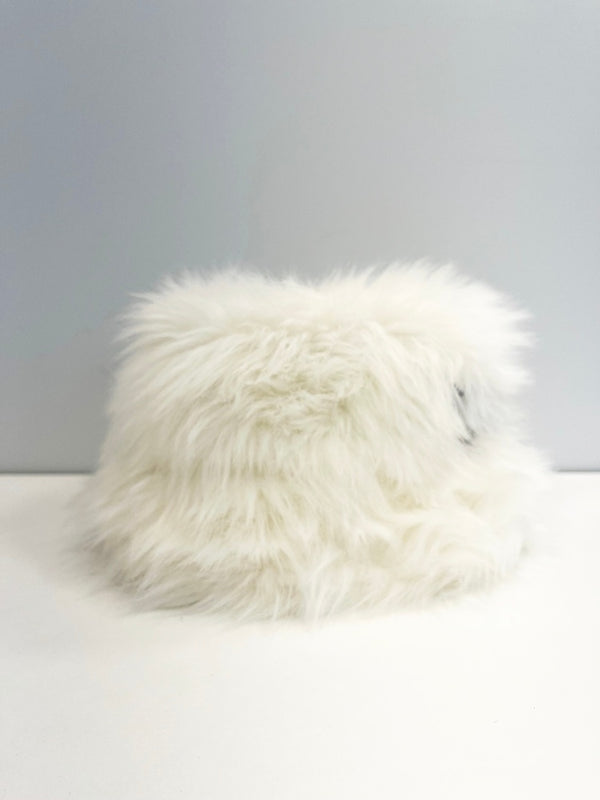 ドルチェ＆ガッバーナ Dolce&Gabbana ドルガバ ファー バケハ ロゴ 白 GH701A/GEU45I 帽子 レディース帽子 ハット ホワイト 101hat-148