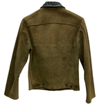 【曜日割引対象外】 ウエアハウス WAREHOUSE Suede Jacket レザー  ジャケット カーキ 38サイズ 201MT-3306 VB