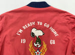 バズリクソンズ BUZZ RICKSON'S × PEANUTS ピーナッツ TOUR JACKET ツアー ジャケット スヌーピー アウター ロゴ 刺繍 赤 BR14073 サイズ 38 ジャケット キャラクター レッド 104MT-1295