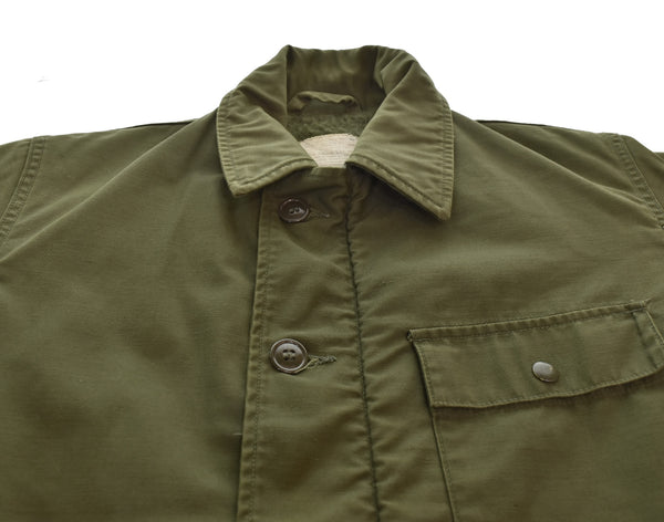 ミリタリー Military 70s 80s USNAVY A-2 DECK JACKET 70's 80's アメリカ海軍 デッキジャケット ステンシル ジャケット カーキ Sサイズ 103MT-3354