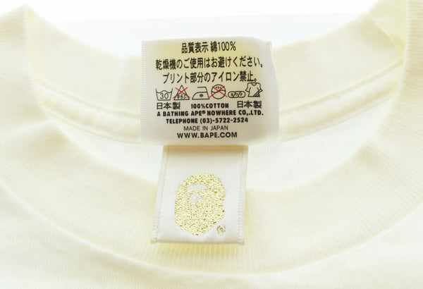 アベイシングエイプ A BATHING APE  Teriyaki boys logo BAPE テリヤキボーイズ Tシャツ  Tシャツ ホワイト Mサイズ 103MT-3155