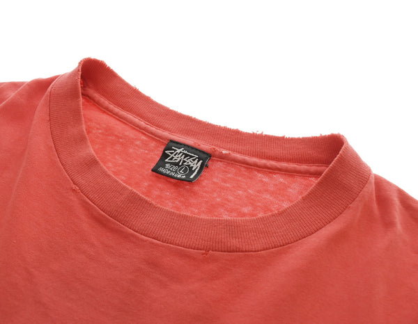 ステューシー STUSSY 初期黒タグ 80s ラスタサークル Made in USA 80's ラスタロゴ USA製 Tシャツ レッド Lサイズ 103MT-3255