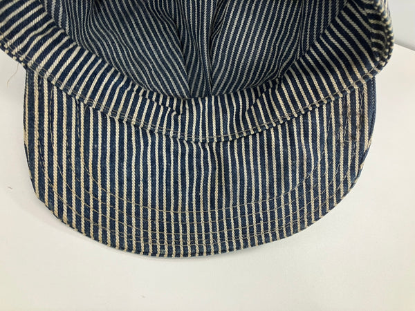リー Lee 50's 50年代  エンジニアキャップ  ワークキャップ  ユニオンチケット ヒッコリー Vintage ヴィンテージ 帽子 メンズ帽子 キャップ ブルー 101hat-131
