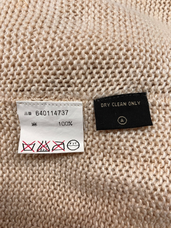 ダブルアールエル RRL 90s Plain Solid LINEN SWEATER リネン セーター ニット 薄手 三ツ星タグ Ralph Lauren 薄茶 セーター 無地 ベージュ Mサイズ 104MT-2296