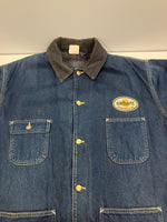 カーハート Carhartt 90's 90年代 デニム チョアコート カバーオール 金ボタン ワッペン VINTAGE ヴィンテージ 46 ジャケット ブルー 101MT-5155