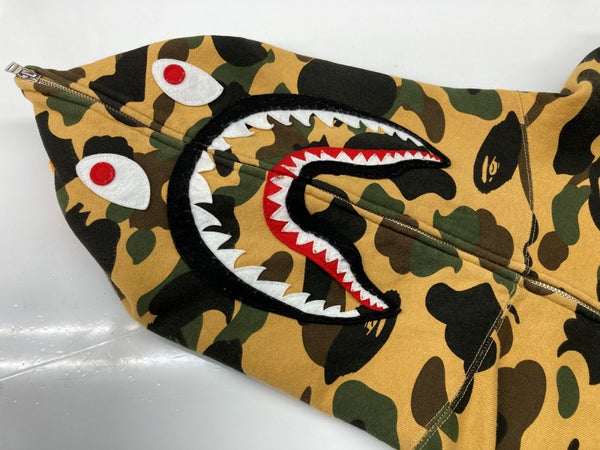 アベイシングエイプ A BATHING APE 1st Camo Shark Full Zip Hoodie シャーク フルジップ フーディー 緑 001ZPJ801009M パーカ カモフラージュ・迷彩 グリーン XLサイズ 104MT-2150