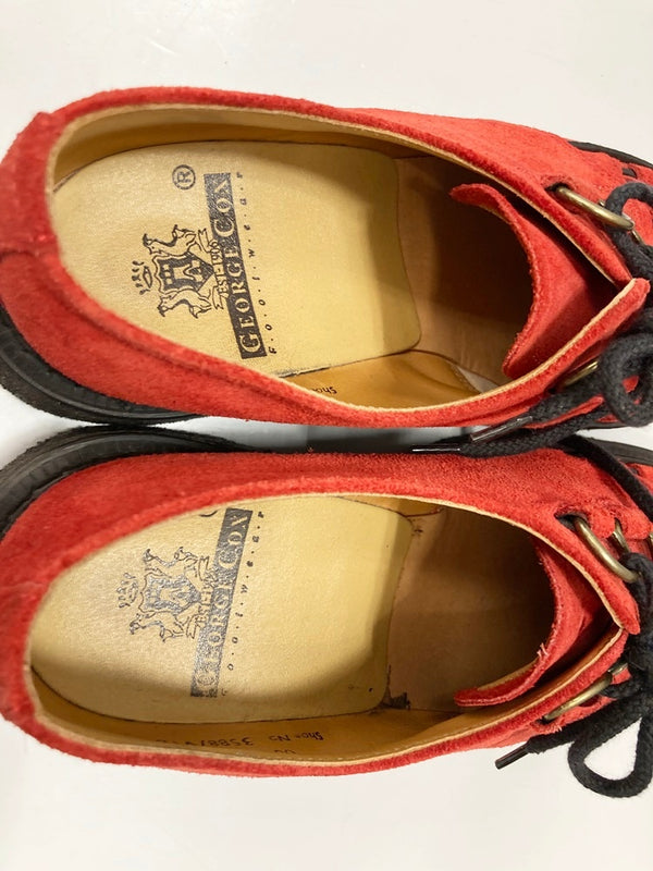 ジョージコックス GEORGE COX ラバーソール ギブソン スウェード 赤 厚底 3588VIB レディース靴 その他 レッド サイズ5 101-shoes1564