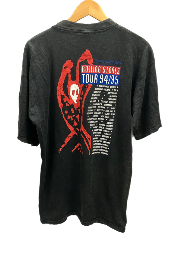 バンドTシャツ BAND-T 90s 90's The Rolling Stones Voodoo lounge volkswagen tour Tee ローリングストーンズ XL Tシャツ プリント ブラック LLサイズ 101MT-2473