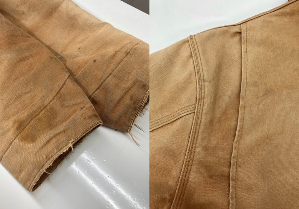 カーハート Carhartt MICHIGAN CHORE COAT ミシガン チョア コート ダック カバーオール 裏ブランケット ボタン アウター ジャケット 薄茶 サイズ 42 ジャケット ロゴ ベージュ 104MT-1958