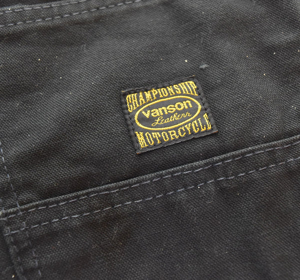 バンソン  VANSON  ダック ワークパンツ シンチバック ボトムスその他 ブラック 34 103MB-663