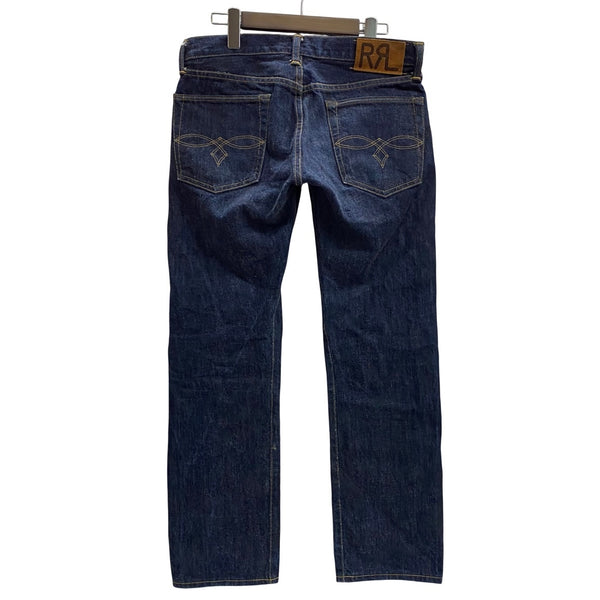 【曜日割引対象外】 ダブルアールエル RRL LOW STRAIGHT ONCE WASHED JEAN USA製 セルビッチ R144RB03 デニム ブルー 29×30サイズ 201MB-926 VB