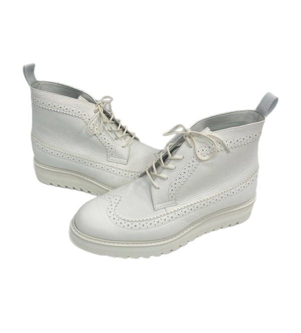 オニツカタイガー ONITSUKA TIGER THE ONITSUKA NICK WOOSTER ニック ウースター BROGUE CHUKKA ウィングチップブーツ 白 1181A574-100 メンズ靴 スニーカー ホワイト 27cm 101sh-1940