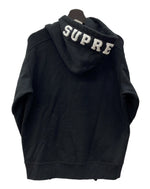 シュプリーム SUPREME 18AW Paneled Hooded Sweatshirt パネラド フーディ スウェット シャツ 黒 パーカ 刺繍 ブラック Mサイズ 104MT-2044