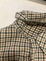 ヴィンテージ vintage 60's~ 60年代～ TOWN CRAFT J.C.Penney プリントネルシャツ チェック オープンカラー ボックス 開襟 ループカラー タウンクラフト 長袖シャツ グリーン Mサイズ 101MT-4977