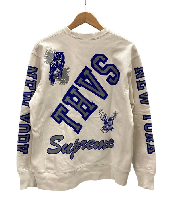 シュプリーム SUPREME 2004 マルチグラフィックスウェットシャツ 長袖 THVS ロゴ スウェット ホワイト Lサイズ 101MT-3158