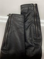 カドヤ KADOYA × Kawasaki LEATHER JACKET レザー ジャケット ライダース セミダブル ダブルジップ アウター 黒 ジャケット 無地 ブラック Lサイズ 104MT-1917