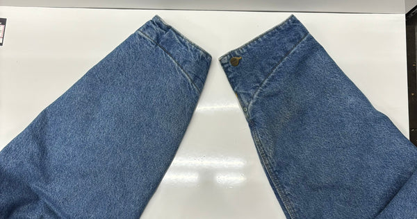 【曜日割引対象外】 カーハート Carhartt 00's デニムチョアコート 襟コーデュロイ 裏地ブランケット USA製 コート ブルー 3XLサイズ 201MT-2793 VB