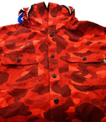 アベイシングエイプ  A BATHING APE  camouflage print hooded shirt jacket カモシャツジャケット  赤 001SHH801008M  長袖シャツ レッド 3Lサイズ 103MT-719