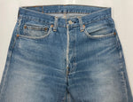 リーバイス Levi's 501 66後期 赤耳 70s 80s Vintage ヴィンテージ ジーンズ デニムパンツ ジーパン ボタン裏6 青 無地 デニム ブルー W32 L36 104MB-181