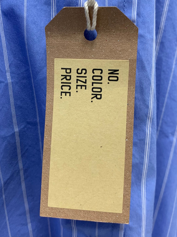 ハイドアンドシーク HIDE AND SEEK 24ss B.D. L/S Shirt 長袖シャツ ストライプ ブルー Lサイズ 201MT-3797