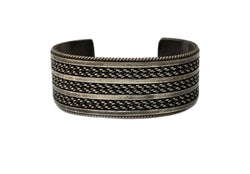 インディアンジュエリー Indian Jewelry Silver Bangle シルバー バングル ナバホ続 コインエッジ Tahe ブレスレッド 925 銀 メンズジュエリー・アクセサリー バングル 総柄 シルバー 104A-57