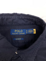 ラルフローレン RalphLauren POLO BUTTONDOWN SHIRT ボタンダウン シャツ CUSTOM FIT 刺繍 長袖 紺 長袖シャツ ワンポイント ネイビー XLサイズ 104MT-2086