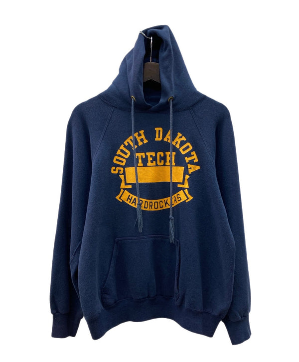 チャンピオン Champion 70s 70年代 バータグ 4段 ラグラン 脇下ガゼット カレッジ USA製 ナス紺  パーカ プリント ネイビー Lサイズ 104MT-1769