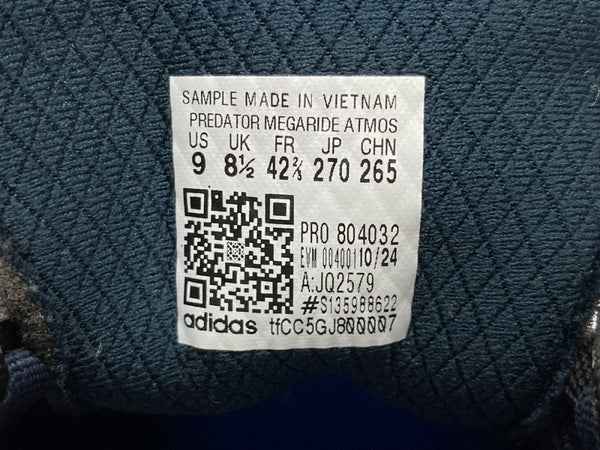 アディダス adidas 24年製 × atmos アトモス PREDATOR MEGARIDE プレデター メガライド サッカー シューズ 青 黒 JQ2579 メンズ靴 スニーカー ブラック 27cm 104S-909