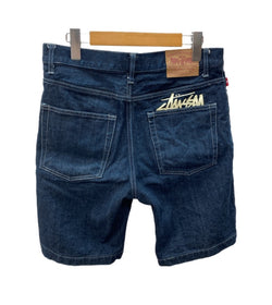 ステューシー STUSSY DENIM SHORT PANTS デニム ショートパンツ ハーフパンツ 青 ワンポイント ハーフパンツ ブルー サイズ30 104MB-210