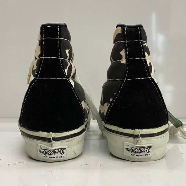 【曜日割引対象外】 ヴァンズ VANS Hi-TOP ホルスタイン柄 牛柄 デッドストック USA製 メンズ靴 スニーカー ブラック 26cmサイズ 201-shoes1440 VB