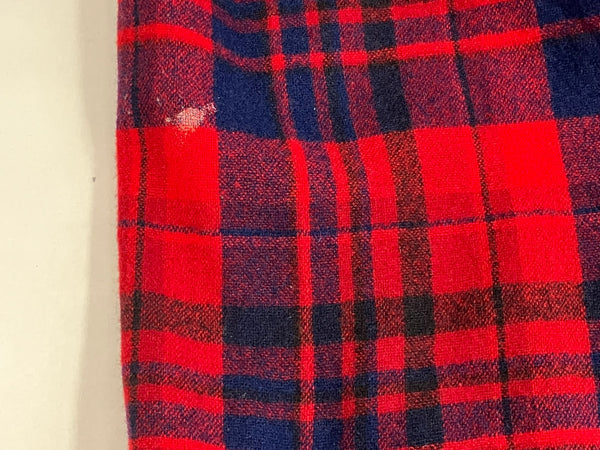 ペンドルトン PENDLETON  70's 70年代 オープンカラー ボードシャツ ウールシャツ 開襟 チェック vintage ヴィンテージ アメリカ製 MADE IN USA 長袖シャツ レッド Sサイズ 101MT-4191