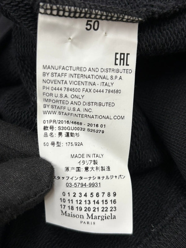 メゾンマルジェラ Maison Margiela 16SS elbow patch sweatshirts エルボーパッチ スウェット S30GU0032 51 175/92A ブラック 601MT-33