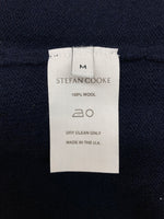ステファンクック STEFAN COOKE SLASHED SWEATER スラッシュド セーター ニット カッティング 薄手 紺 セーター 無地 ネイビー Mサイズ 104MT-2290