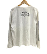 ハーレーダビッドソン Harley-Davidson 00’s BLUE RIDGE バーアンドシールドロゴ トライバル柄 袖プリント 両面プリント VINTAGE ヴィンテージ XL ロンT ホワイト LLサイズ 101MT-4567