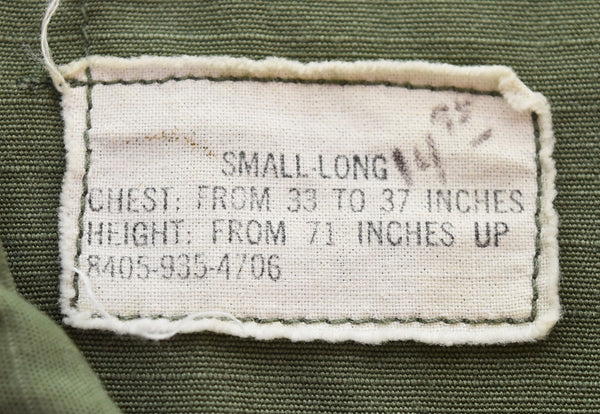 ミリタリー Military USARMY 60s ジャングルファティーグ 4th アメリカ軍 60's リップストップ 8405-935-4706 S-L ジャケット カーキ 103MT-3259