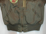 アビレックス AVIREX MA-1 FLIGHT JACKET フライト ジャケット ボンバー ジップアップ ミリタリー 軍物 アウター 緑 ジャケット 刺繍 カーキ Lサイズ 104MT-1799