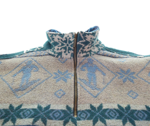 エルエルビーン L.L.Bean 80s 90s ノルディック柄 ハーフジップウールジャケット 80's 90's ポルトガル製 ジャケット マルチカラー Lサイズ 103MT-3106