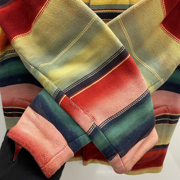 【曜日割引対象外】 ラルフローレン RALPH LAUREN 80's 90's ネイティブ柄 ラグジャケット 三角タグ USA製 ジャケット マルチカラー Sサイズ 201MT-4050 VB