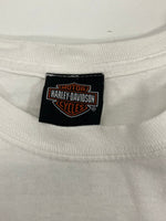 ハーレーダビッドソン Harley-Davidson バーアンドシールドロゴ No.1 RWBロゴ LIVE FREE RIDE FREE 袖プリント 両面プリント XL ロンT ホワイト LLサイズ 101MT-4539