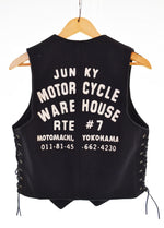 ショット SCHOTT 80'S サイド フリンジ レースアップ ベスト ベスト ブラック Mサイズ 103MT-3369