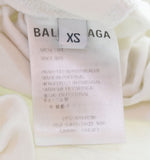 バレンシアガ BALENCIAGA 19SS コピーライト スモールロゴ オーバーサイズ Tシャツ 半袖カットソー ホワイト XS 556115 TYK28 Tシャツ ホワイト SSサイズ 103MT-2189