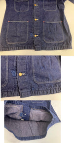 ラングラー Wrangler 70's 70年代 デニム カバーオール 襟コーデュロイ BLUE BELL ブルーベル ジャケット ブルー 101MT-4791