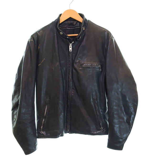 ショット SCHOTT 641 SINGLE LEATHER RIDERS シングル レザー ライダース【ボアライナー欠品】 42 ジャケット ブラック 103MT-2551