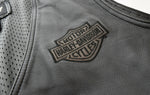 ハーレーダビッドソン  HARLEY DAVIDSON Skull Leather Vest  レザーベスト 黒 98132-08VM ベスト ブラック LLサイズ 103MT-1087