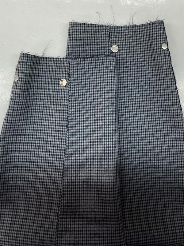 ヨーク YOKE 19AW PLAID WOOL CUT-OFF DRIZZLER JACKET ウール カットオフ ドリズラー ジャケット ジップアップ 灰 YK19AW0054B ジャケット チェック グレー Mサイズ 104MT-945