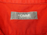 コムデギャルソン COMME des GARCONS 80's デカオム 開閉 半袖 シャツ HB020410 レッド 601MT-45