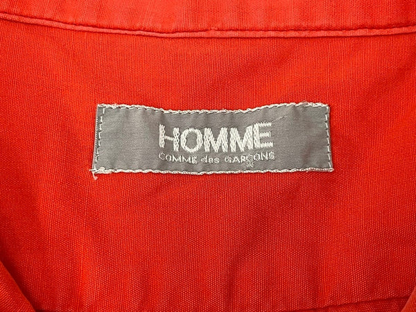 コムデギャルソン COMME des GARCONS 80's デカオム 開閉 半袖 シャツ HB020410 レッド 601MT-45