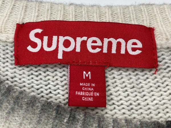 シュプリーム SUPREME 23AW Blurred Logo Sweater ブラード ロゴ ウール セーター ニット 黒 セーター ロゴ ブラック Mサイズ 104MT-2132