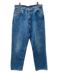 ダブルアールエル RRL 90s DENIM PANTS デニム パンツ ジップフライ ジーパン ジーンズ USA製 Ralph Lauren インディゴ 青 ロゴ R004 デニム ブルー サイズ 34 104MB-220