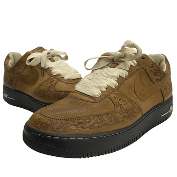 【曜日割引対象外】 ナイキ NIKE AIR FORCE1 BY STEPHEN MAZE GEORGES 2500足限定 308427-331 メンズ靴 スニーカー ブラウン 26cmサイズ 201-shoes1227 VB
